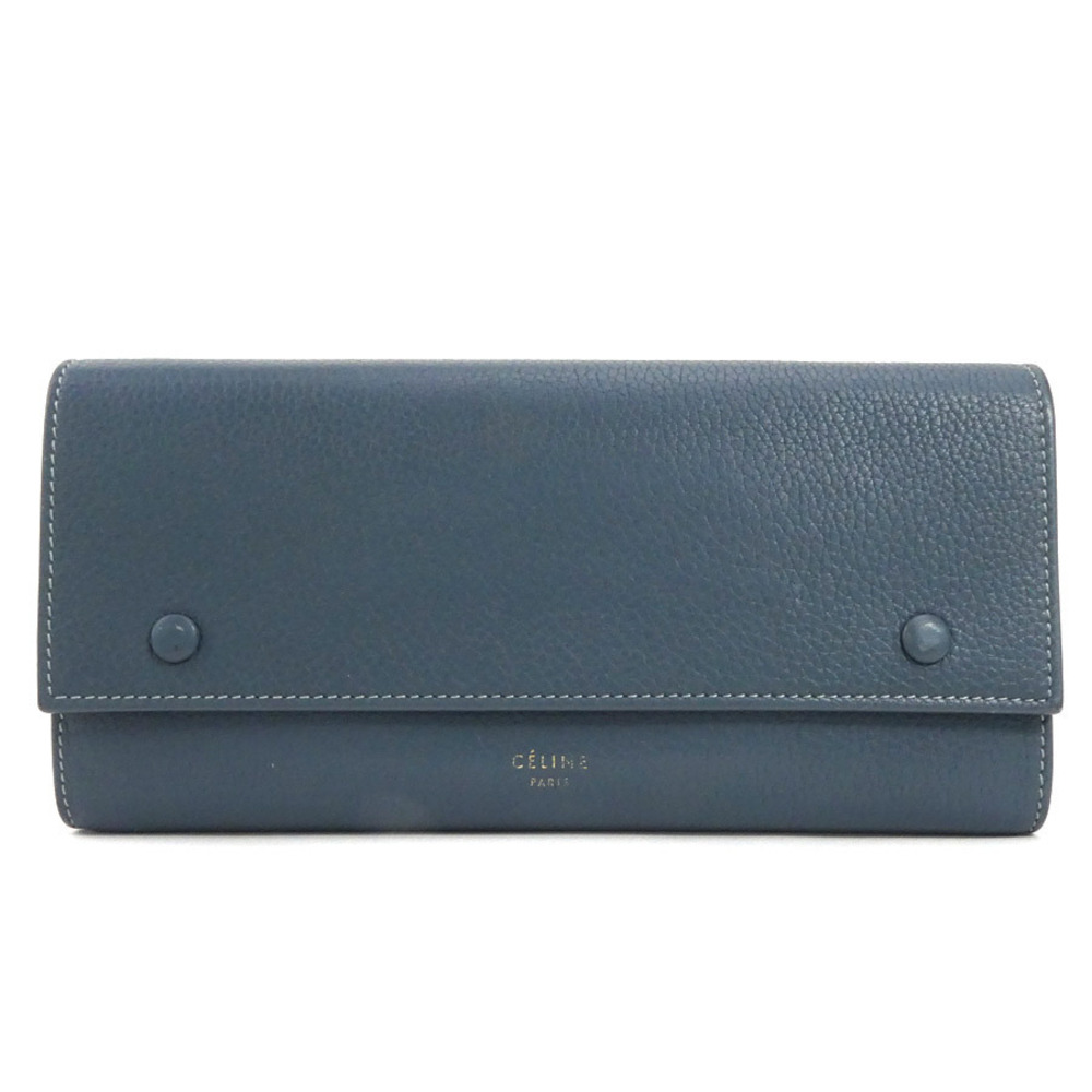 Celine Wallet Navy Blue Long Flap Multi Function Leather - Picture 2 of 5